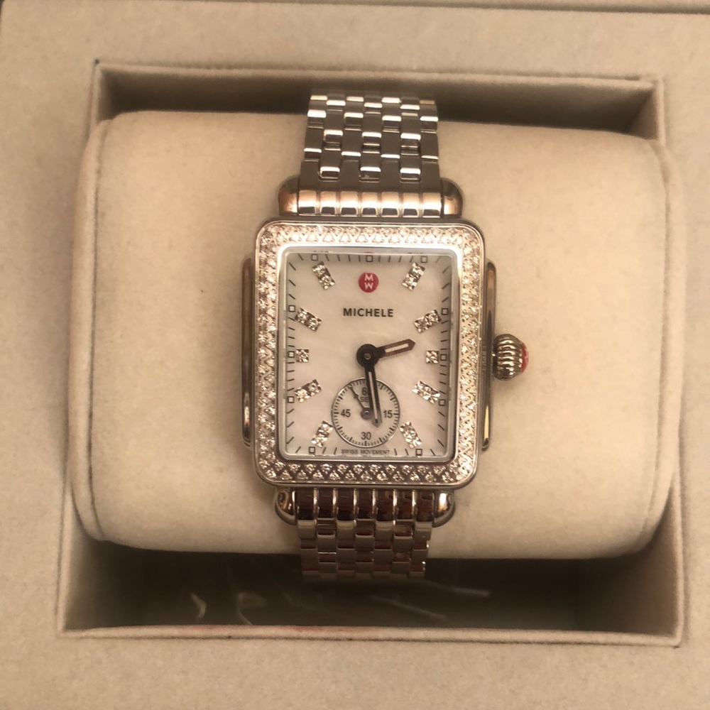 Brand New! Michele Silver toned Diamond Watch❤️